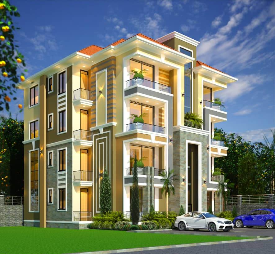 modern apartment complex in Muyenga